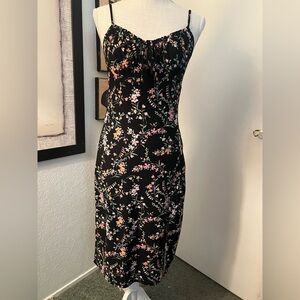 Floral Black Dress
